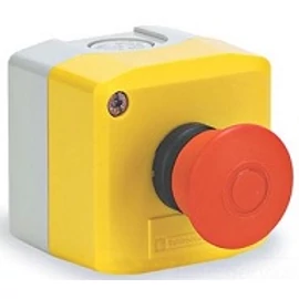 NOARK tokozott vészgomb kombináció, sárga, 1NC+1NO